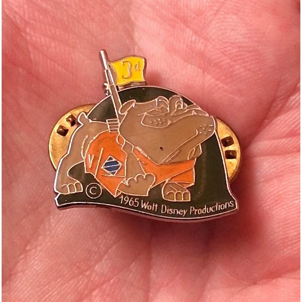 Vintage Disney Bulldog Pin 3rd Infantry Enamel WDP